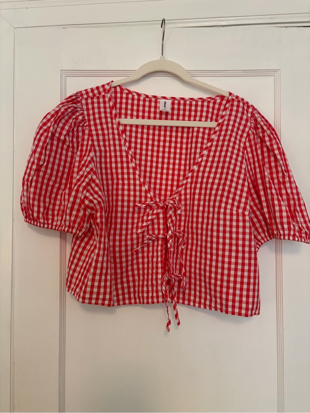 Abound Tie Front Cotton Crop Top